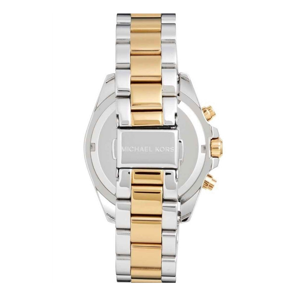 Michael Kors Bradshaw Silver Dial Two Tone Steel Strap Watch for Women