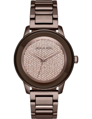 Michael Kors Kinley Brown Dial Brown Steel Strap Watch for Women - MK6245