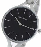 Calvin Klein Graphic Black Dial Silver Steel Strap Watch for Women - K7E23141