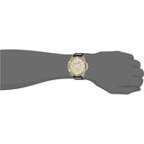 Guess King Quartz Crystals Gold Dial Black Silicone Strap Watch For Men - GW0537G2