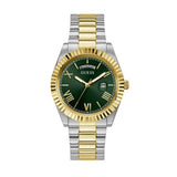 Guess Connoisseur Green Dial Two Tone Steel Strap Watch for Men - GW0265G8