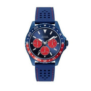 Guess Odyssey Analog Blue Dial Blue Rubber Strap Watch For Men - W1108G1