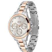 Hugo Boss Hera White Dial Two Tone Steel Strap Watch for Women - 1502564