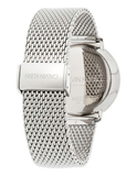 Calvin Klein White Dial Silver Mesh Bracelet Watch for Women - K8M21126