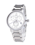 Calvin Klein Post Minimal White Dial Silver Steel Strap Watch for Men - K7627126