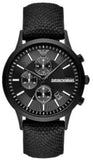 Emporio Armani Renato Chronograph Black Dial Black Nylon Strap Watch For Men - AR11457