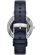 Emporio Armani Gianni T Bar Quartz Blue Dial Blue Leather Strap Watch For Men - AR11300