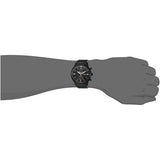 Fossil Townsman Chronograph Black Dial Black Steel Strap Watch for Men - FS5379