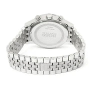 Hugo Boss Aeroliner Chronograph Black Dial Silver Steel Strap Watch For Men - 1512446