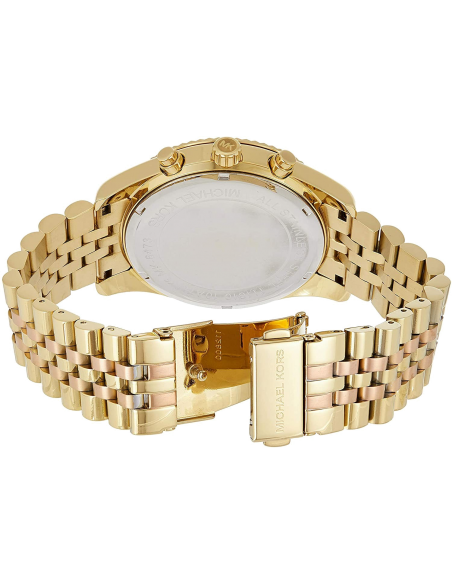 Michael Kors Lexington Gold Dial Gold Steel Strap Watch for Women - MK6473