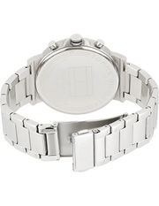 Tommy Hilfiger Daniel Black Dial Silver Steel Strap Watch for Men - 1710413