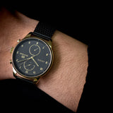 Tommy Hilfiger Chase Quartz Black Dial Black Mesh Bracelet Watch for Men - 1791580