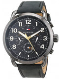 Tommy Hilfiger Briggs Black Dial Black Leather Strap Watch for Men - 1791426