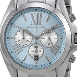 Michael Kors Bradshaw Chronograph Blue Dial Silver Steel Strap Watch For Women - MK6099