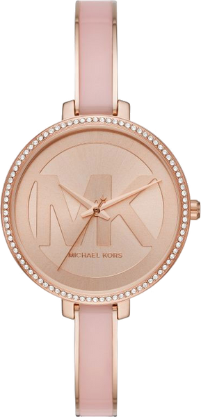 Michael Kors Jaryn Analog Rose Gold Dial Pink Steel Strap Watch