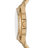 Michael Kors Lennox Gold Dial Gold Steel Strap Watch For Women - MK1062