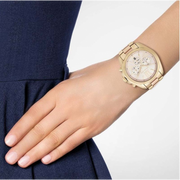 Michael Kors Bradshaw Gold Dial Two Tone Steel Strap Watch for Women - MK6359