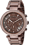 Michael Kors Parker Analog Quartz Brown Dial Brown Steel Strap Watch For Women - MK6378