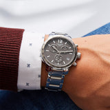Tissot Quickster Chronograph Jam Tangan Tali Baja Perak Dial Hitam Untuk Pria - T095.417.11.067.00