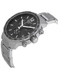 Tissot Quickster Chronograph Jam Tangan Tali Baja Perak Dial Hitam Untuk Pria - T095.417.11.067.00