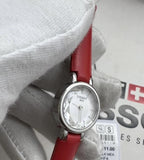 Tissot Lovely Round Mother of Pearl Dial Red Leather Strap Watch for Women - T140.009.16.111.00