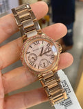 Michael Kors Mini Camille Multifunction Rose Gold Dial Rose Gold Steel Strap Watch For Women - MK7273