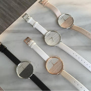 Calvin Klein Rise White Grey Dial White Leather Strap Watch for Women - K7A231L6