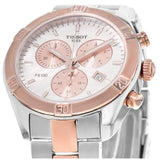 Tissot PR 100 Sport Chic Chronograph Mother of Pearl Dial Two Tone Steel Strap Watch for Women - T101.917.22.151.00