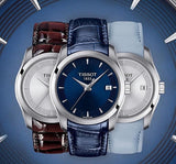 Tissot Couturier Lady Blue Dial Blue Leather Strap Watch for Women - T035.210.16.041.00