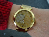 Tommy Hilfiger Lynn Quartz Gold Dial Gold Mesh Bracelet Watch For Women - 1781867