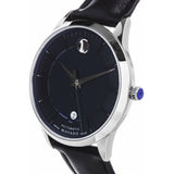 Movado 1881 Automatic Blue Dial Black Leather Strap Watch For Men - 606874