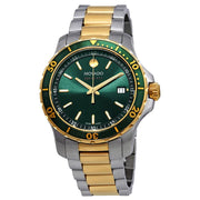 Movado Series 800 Chronograph Green Dial Two Tone Steel Strap Watch For Men - 2600148
