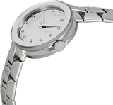 Movado Diamonds Silver Dial Silver Steel Strap Watch For Women - 606814