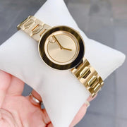 Movado Bold Gold Dial Gold Steel Strap Watch For Women - 3600382