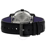 Movado Bold Metallic Blue Dial Black Leather Strap Watch for Men - 3600137