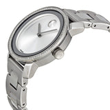 Movado Bold Diamonds Silver Dial Silver Steel Strap Watch for Women - 3600149