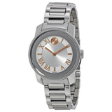 Movado Bold Silver Dial Silver Steel Strap Watch for Women - 3600244