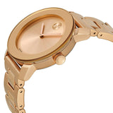 Movado Bold Rose Gold Dial Rose Gold Steel Strap Watch for Women - 3600188