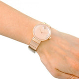 Movado Edge Rose Gold Dial Rose Gold Steel Strap Watch for Women - 3680013