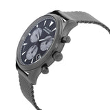 Movado Heritage Calendoplan Chronograph Black Dial Grey Mesh Strap Watch for Men - 3650100