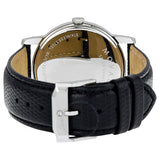 Movado Museum Quartz Silver Dial Black Leather Strap Watch For Men - 2100001