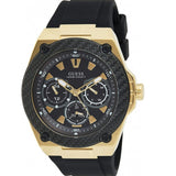 Guess Legacy Black Dial Black Rubber Strap Watch for Men - W1049G5