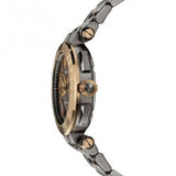 Versace Aion Chronograph Black Dial Grey Steel Strap Watch for Men  - VBR050017