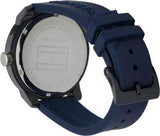 Tommy Hilfiger Denim Quartz Blue Dial Blue Rubber Strap Watch for Men - 1791482