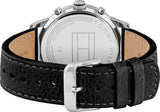 Tommy Hilfiger Kyle Quartz Black Dial Black Leather Strap Watch for Men - 1791630