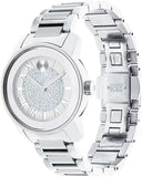 Movado Bold Crystal Pave Silver Dial Silver Steel Strap Watch for Women - 3600254