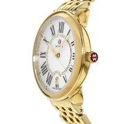 Michele Serein Mother of Pearl Dial Gold Steel Strap Watch for Women - MWW21B000017