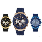 Guess Poseidon Blue Dial Blue Rubber Strap Watch for Men - GW0057G2