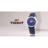 Tissot Couturier Lady Blue Dial Blue Leather Strap Watch for Women - T035.210.16.041.00