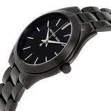 Michael Kors Mini Slim Runway Black Dial Black Steel Strap Watch for Women - MK3587